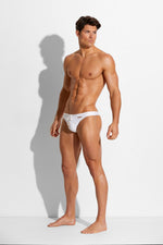 WHITE SWIM THONG